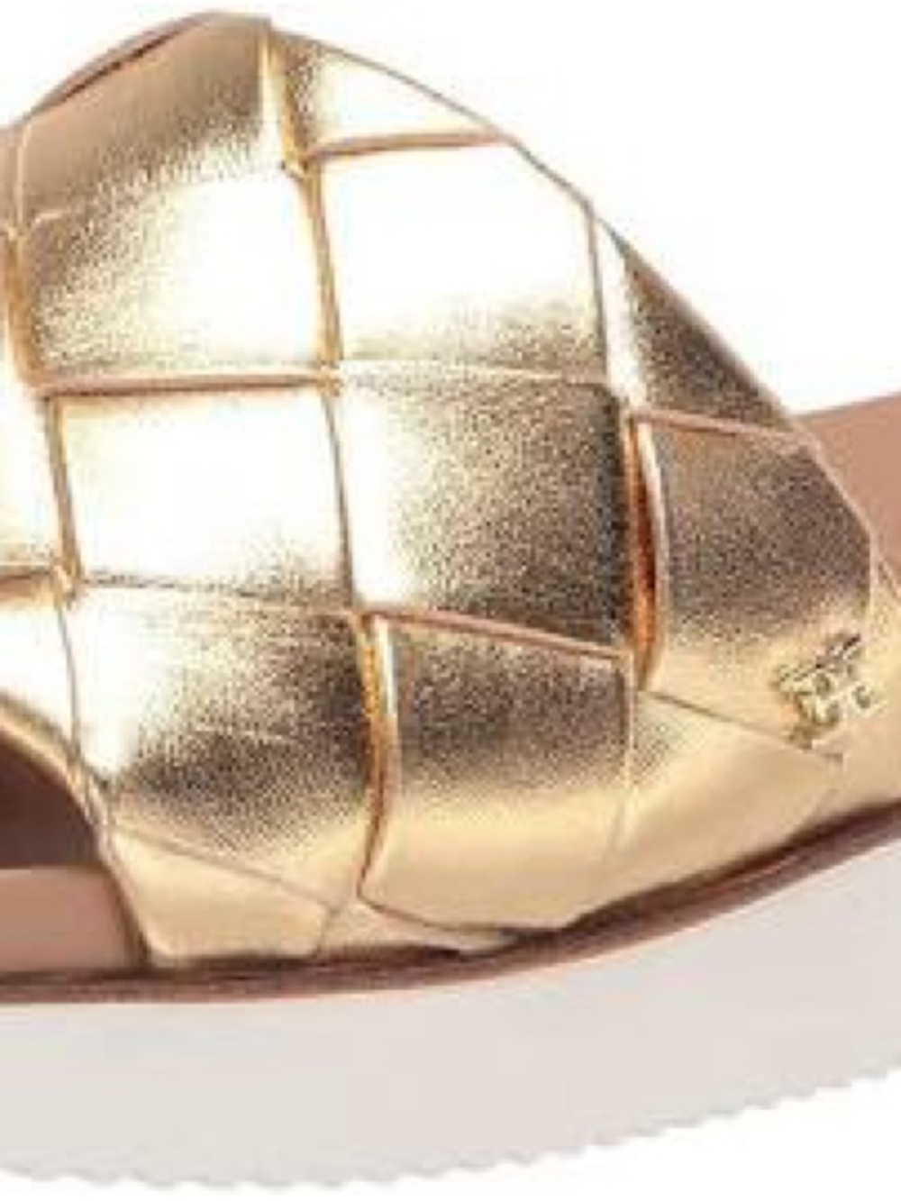 Sam Edelman Adaley Gold Slide Sandals - Size 10 - Picture 2 of 5